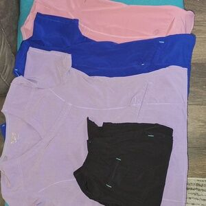 ScrubStar Women's Scrubs * Size Medium * 3 Tops/1 pair of bottoms - Color Black